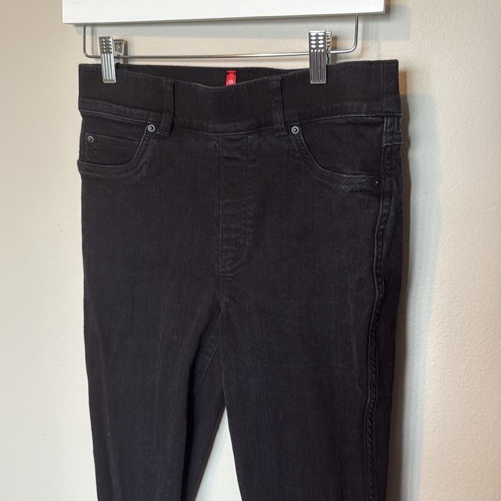 SPANX Black Pull On Skinny Jeans Womens Medium Ankle Length Slimming - Picture 4 of 7